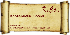 Kestenbaum Csaba névjegykártya